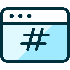 Programming Language Hash Icon from Ultimate Duotone Set
