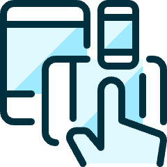 Responsive Design Hand Icon from Ultimate Duotone Set