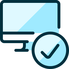Monitor Approve Icon from Ultimate Duotone Set