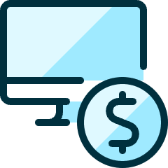Monitor Cash Icon from Ultimate Duotone Set