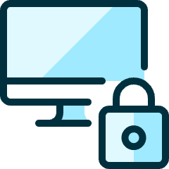 Monitor Lock Icon from Ultimate Duotone Set