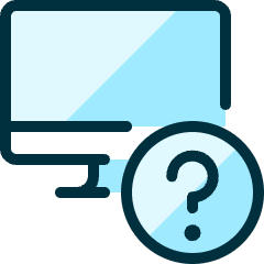 Monitor Question Icon from Ultimate Duotone Set