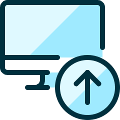 Monitor Upload Icon from Ultimate Duotone Set