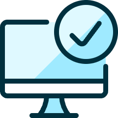 Desktop Monitor Approve Icon from Ultimate Duotone Set