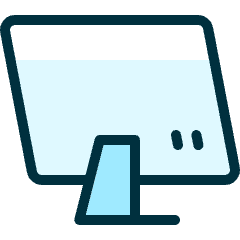 Desktop Monitor Back Icon from Ultimate Duotone Set