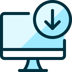 Desktop Monitor Download Icon from Ultimate Duotone Set