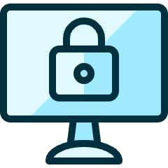 Desktop Monitor Lock 2 Icon from Ultimate Duotone Set