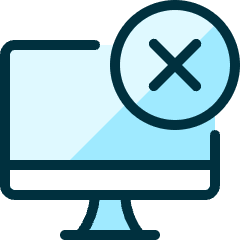 Desktop Monitor Remove Icon from Ultimate Duotone Set