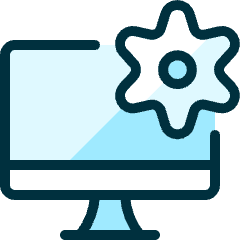 Desktop Monitor Settings Icon from Ultimate Duotone Set