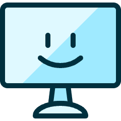 Desktop Monitor Smiley 1 Icon from Ultimate Duotone Set