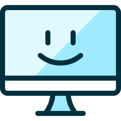 Desktop Monitor Smiley Icon from Ultimate Duotone Set