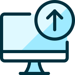 Desktop Monitor Upload Icon from Ultimate Duotone Set