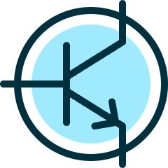 Electronics NPN Bipolar Transistor Icon from Ultimate Duotone Set