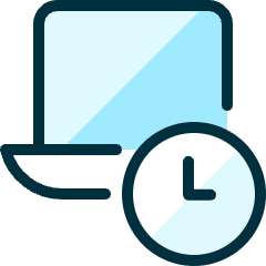 Laptop Clock Icon from Ultimate Duotone Set