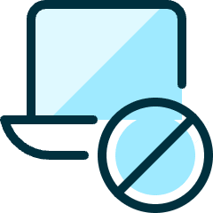 Laptop Disable Icon from Ultimate Duotone Set