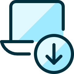 Laptop Download Icon from Ultimate Duotone Set