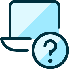 Laptop Question Icon from Ultimate Duotone Set