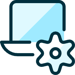 Laptop Settings Icon from Ultimate Duotone Set