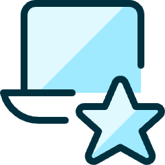 Laptop Star Icon from Ultimate Duotone Set
