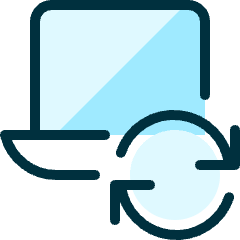 Laptop Sync Icon from Ultimate Duotone Set