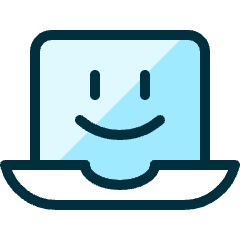 Laptop Smiley 1 Icon from Ultimate Duotone Set