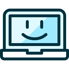 Laptop Smiley Icon from Ultimate Duotone Set