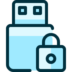 Flash Drive Lock Icon from Ultimate Duotone Set
