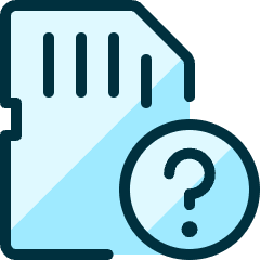 Sd Card Question Icon from Ultimate Duotone Set