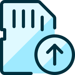 Sd Card Upload Icon from Ultimate Duotone Set