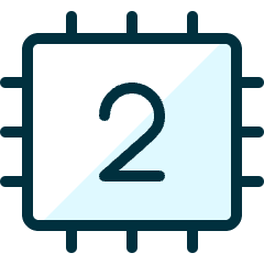 Computer Chip 2 Icon from Ultimate Duotone Set