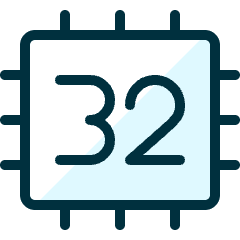 Computer Chip 32 Icon from Ultimate Duotone Set