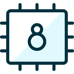 Computer Chip 8 Icon from Ultimate Duotone Set