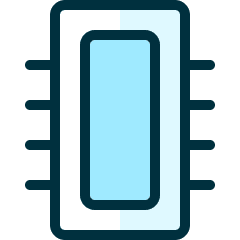 Computer Chip Core 1 Icon from Ultimate Duotone Set
