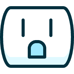 Wall Socket 1 Icon from Ultimate Duotone Set