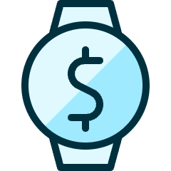 Smart Watch Circle Cash Icon from Ultimate Duotone Set