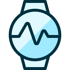Smart Watch Circle Graph Line Icon from Ultimate Duotone Set