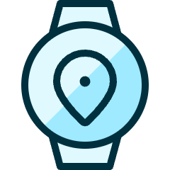 Smart Watch Circle Location Icon from Ultimate Duotone Set