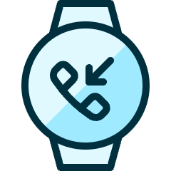 Smart Watch Circle Missed Call Icon from Ultimate Duotone Set