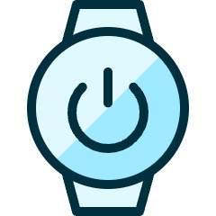 Smart Watch Circle Power Icon from Ultimate Duotone Set