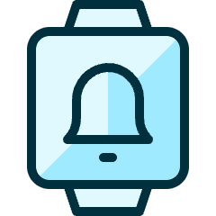 Smart Watch Square Bell Icon from Ultimate Duotone Set