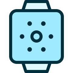 Smart Watch Square Brightness Icon from Ultimate Duotone Set