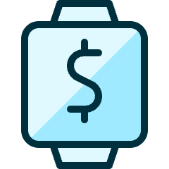 Smart Watch Square Cash Icon from Ultimate Duotone Set