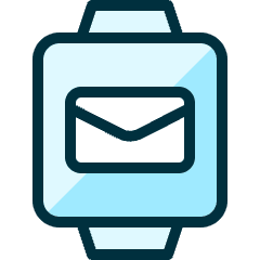 Smart Watch Square Email Icon from Ultimate Duotone Set