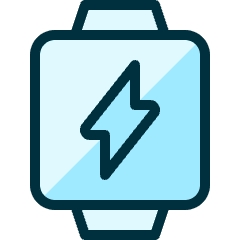 Smart Watch Square Flash Icon from Ultimate Duotone Set