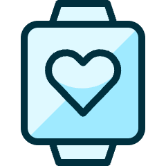 Smart Watch Square Heart Icon from Ultimate Duotone Set