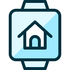 Smart Watch Square House Icon from Ultimate Duotone Set