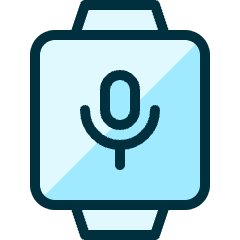 Smart Watch Square Microphone Icon from Ultimate Duotone Set