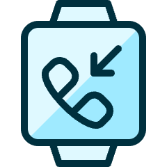 Smart Watch Square Missed Call Icon from Ultimate Duotone Set