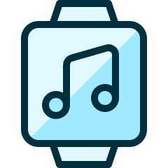 Smart Watch Square Music Icon from Ultimate Duotone Set