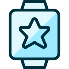 Smart Watch Square Star Icon from Ultimate Duotone Set